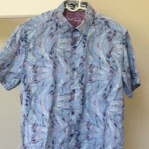 Robert graham  Men's Blue Patterned Shirt